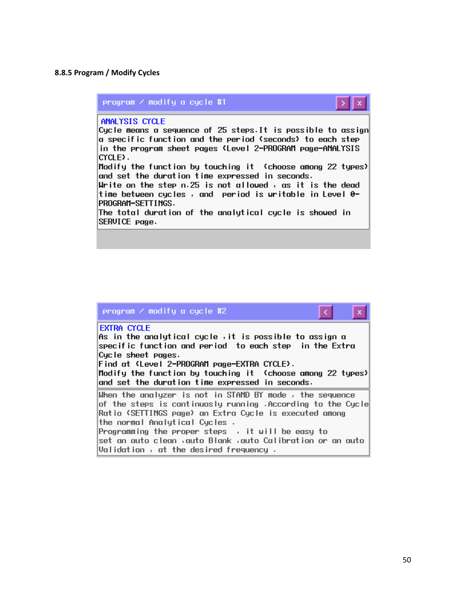 5 program / modify cycles | Electro-Chemical Devices (ECD) CA6 Hardness Analyzer User Manual | Page 61 / 83