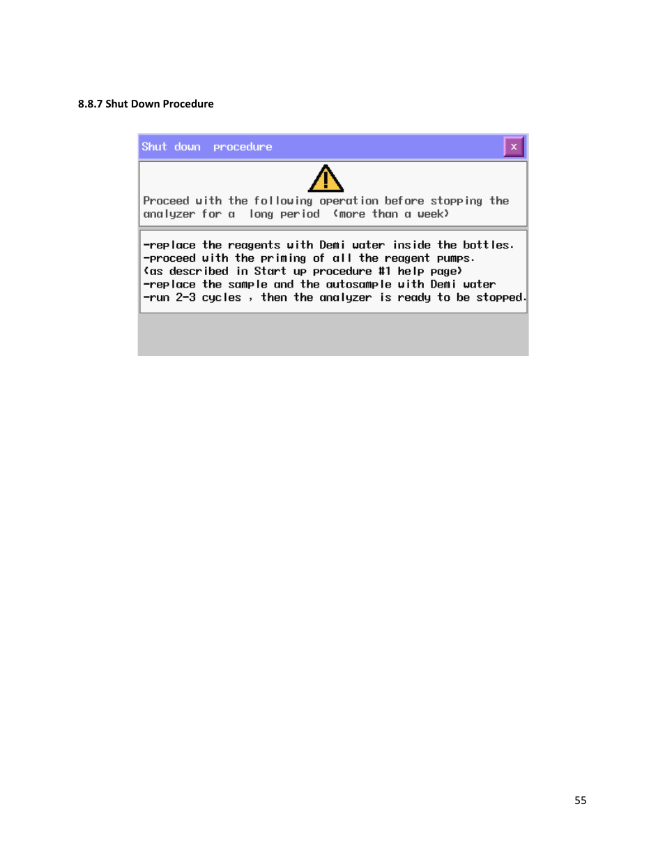 7 shut down procedure | Electro-Chemical Devices (ECD) CA6 Hardness Analyzer User Manual | Page 66 / 83