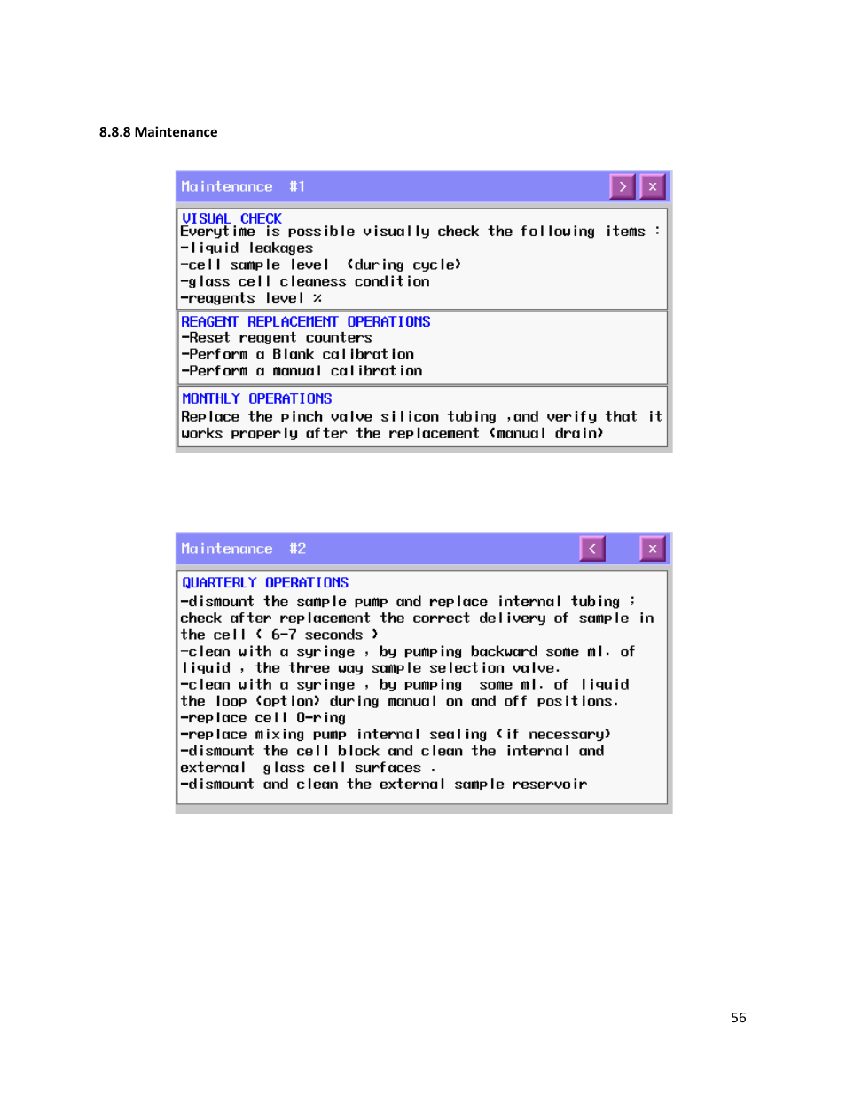 8 maintenance | Electro-Chemical Devices (ECD) CA6 Hardness Analyzer User Manual | Page 67 / 83