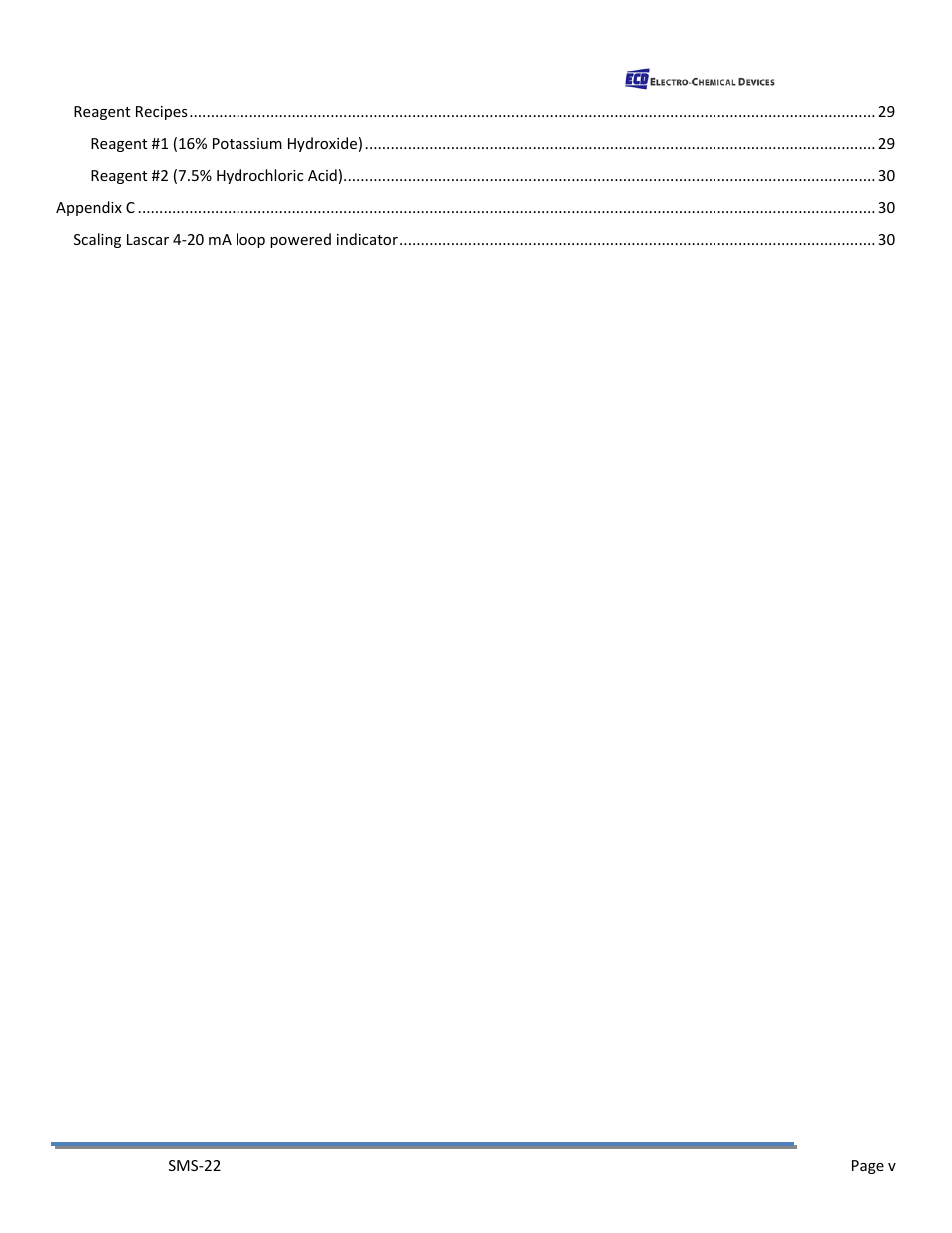 Electro-Chemical Devices (ECD) SMS22 User Manual | Page 5 / 42