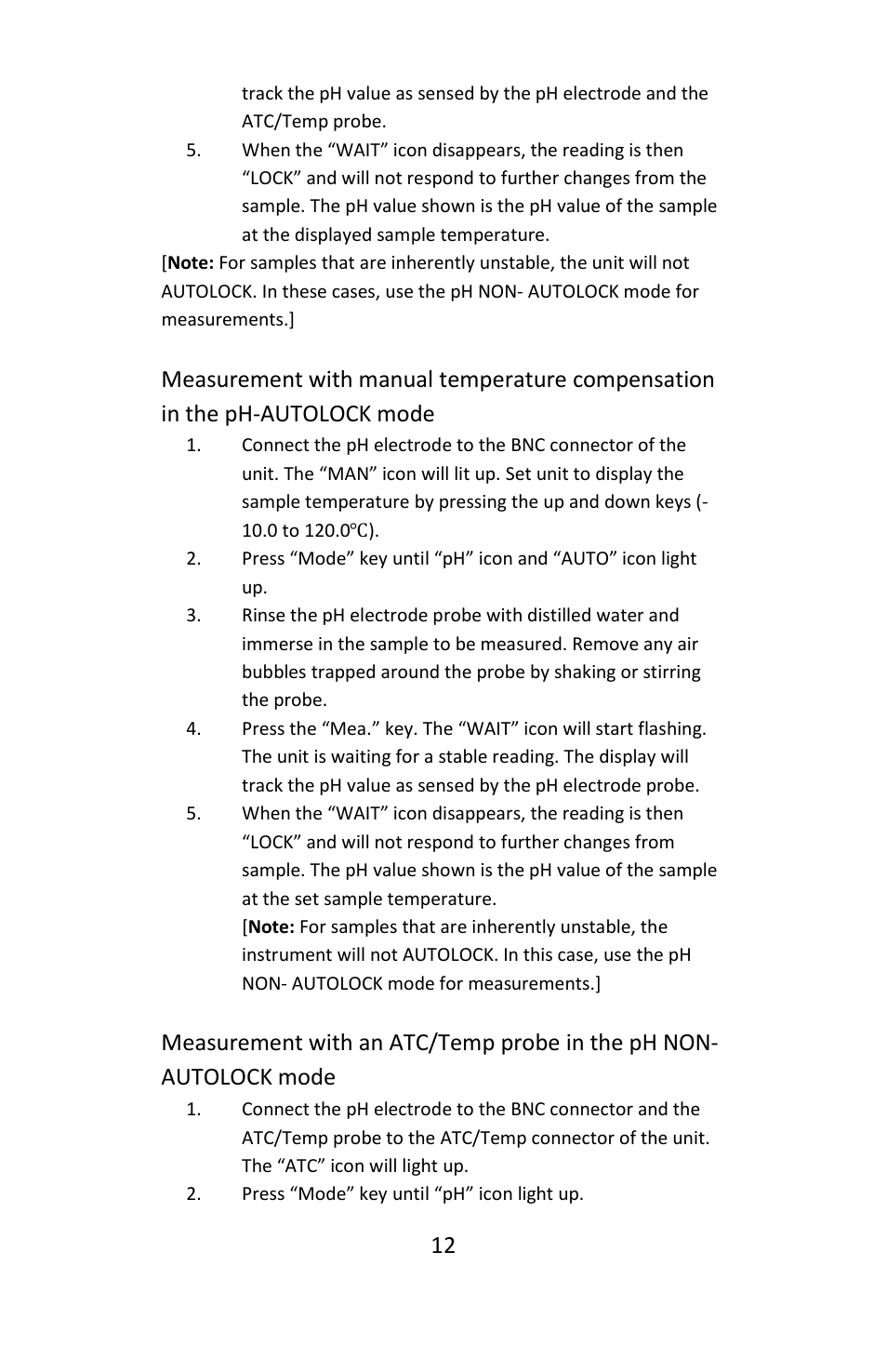 Electro-Chemical Devices (ECD) L20 User Manual | Page 12 / 20