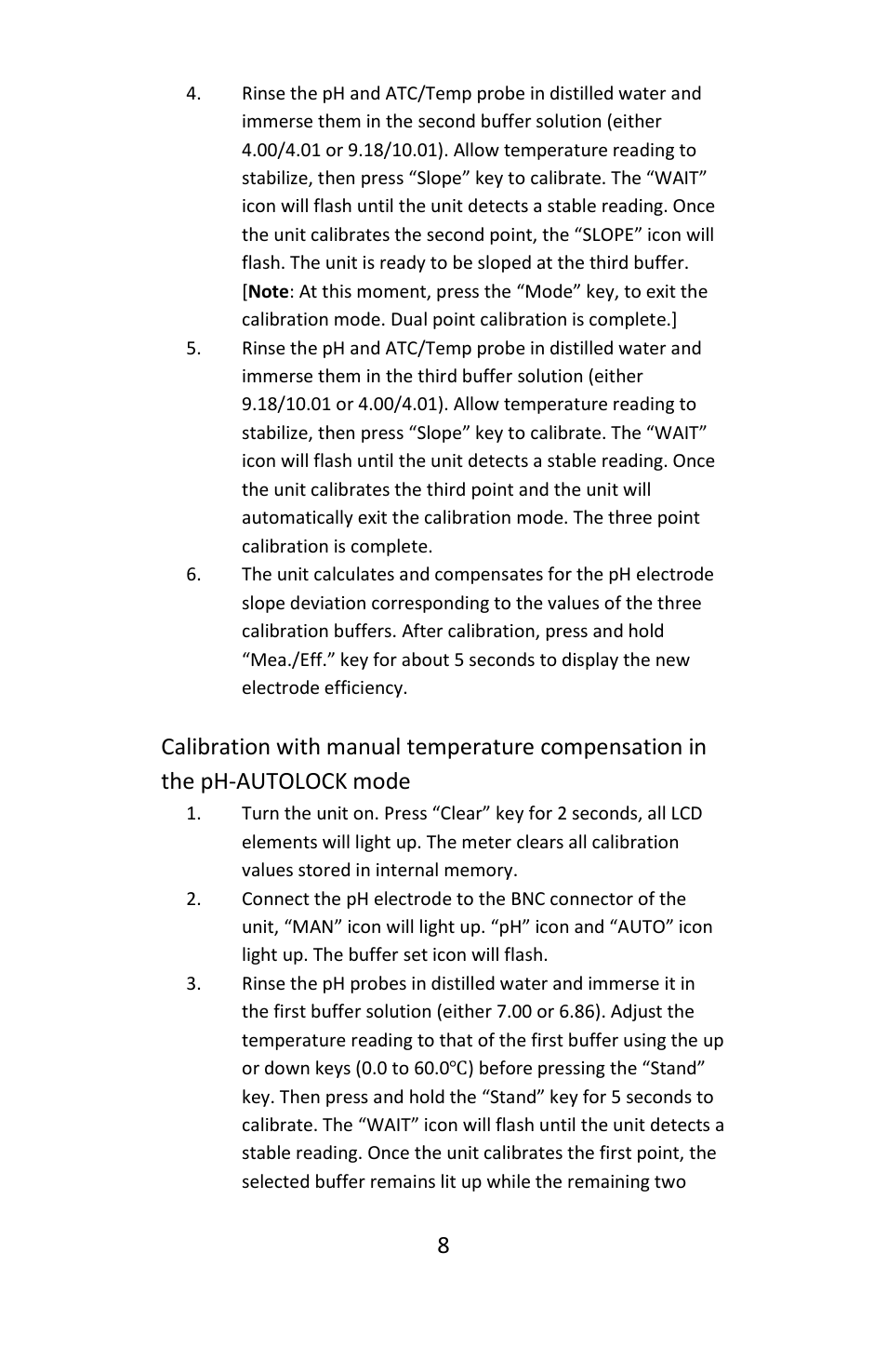 Electro-Chemical Devices (ECD) L20 User Manual | Page 8 / 20