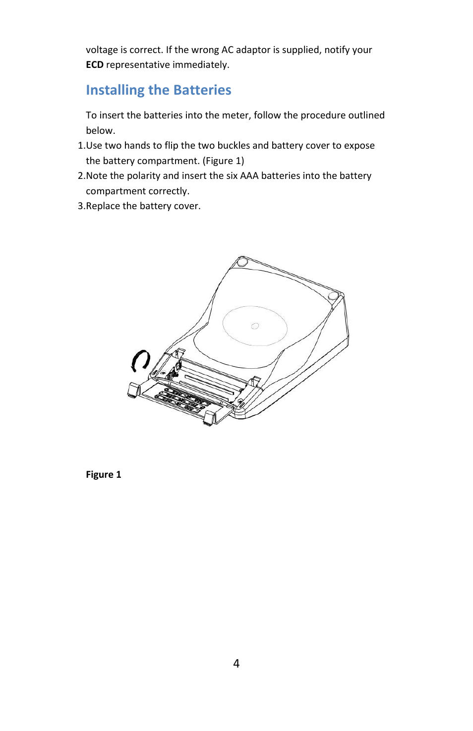 Installing the batteries | Electro-Chemical Devices (ECD) L20 C User Manual | Page 4 / 12