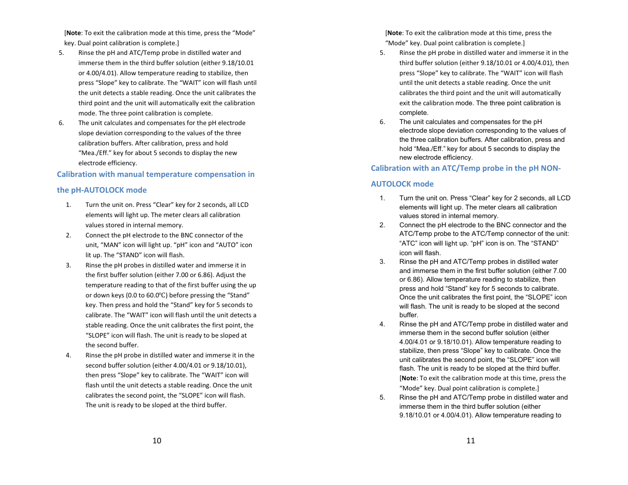 Electro-Chemical Devices (ECD) H10 User Manual | Page 10 / 10