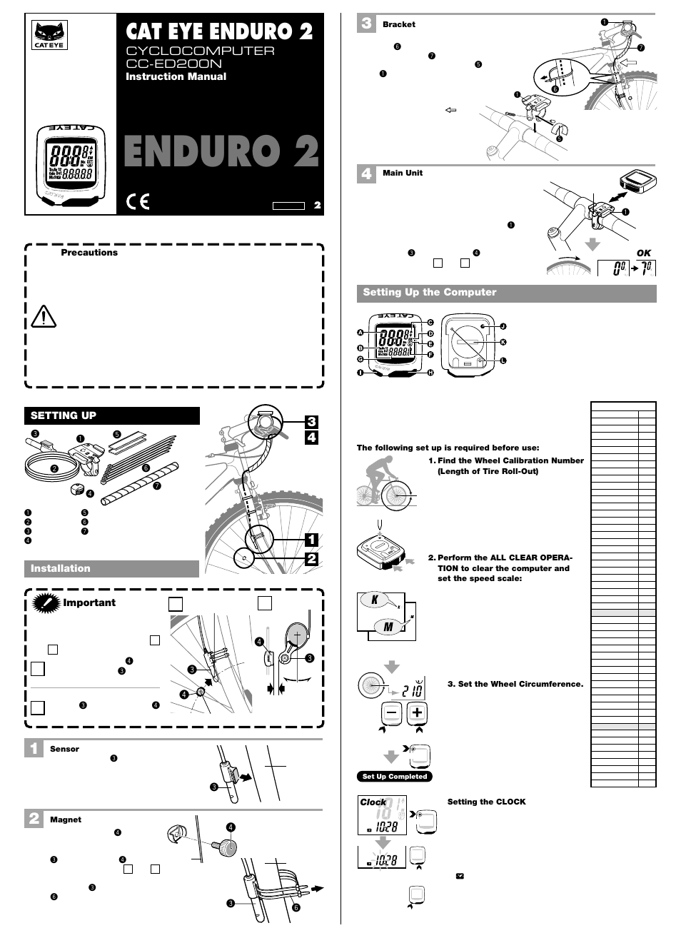 CatEye CC-ED200N User Manual | 2 pages