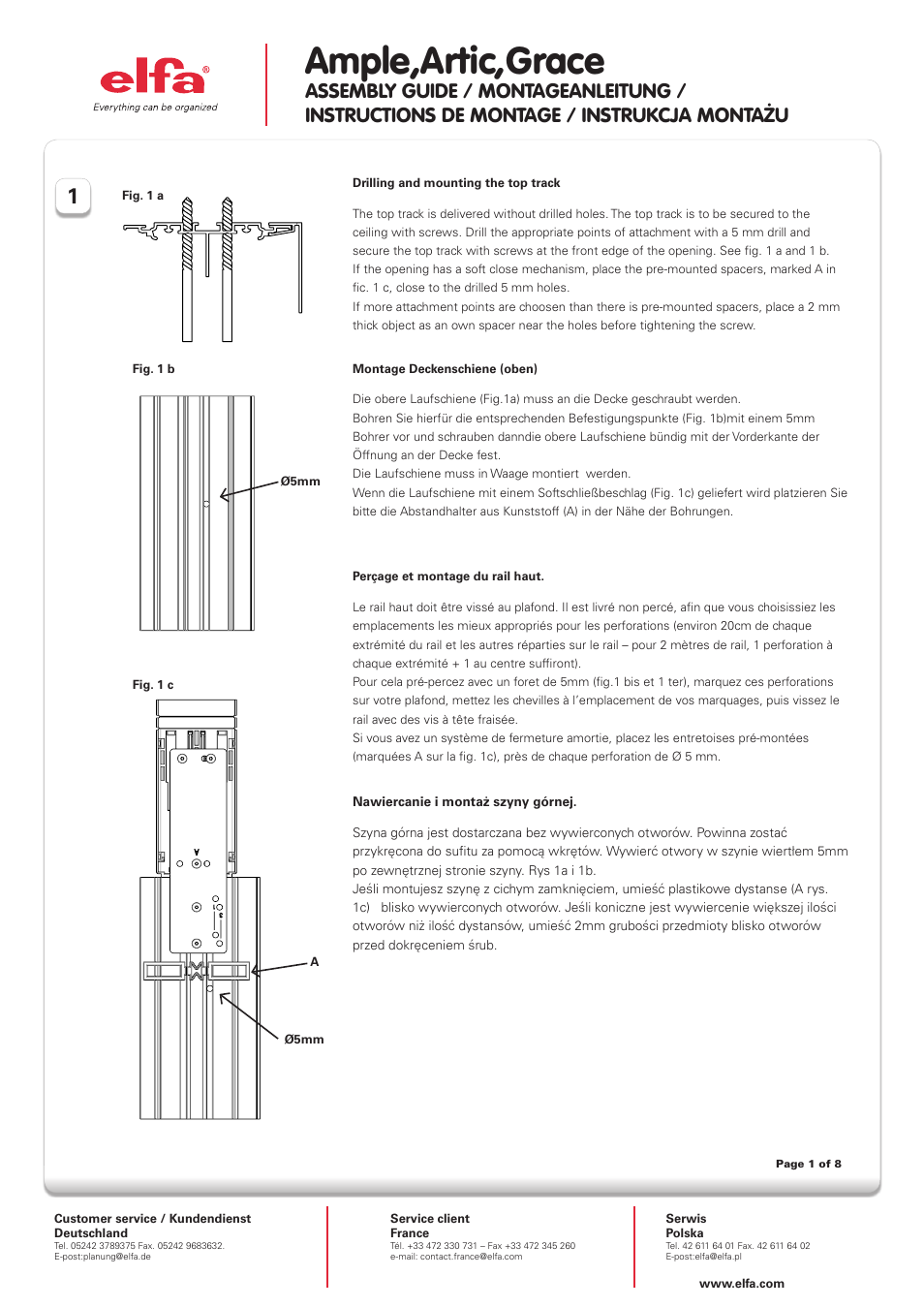 Elfa Artic User Manual | 8 pages