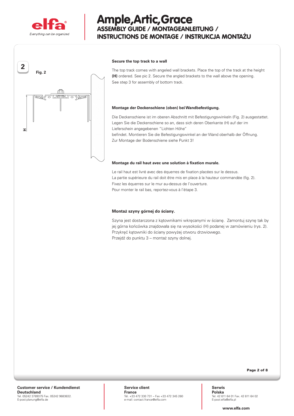 Ample,artic,grace | Elfa Artic User Manual | Page 2 / 8