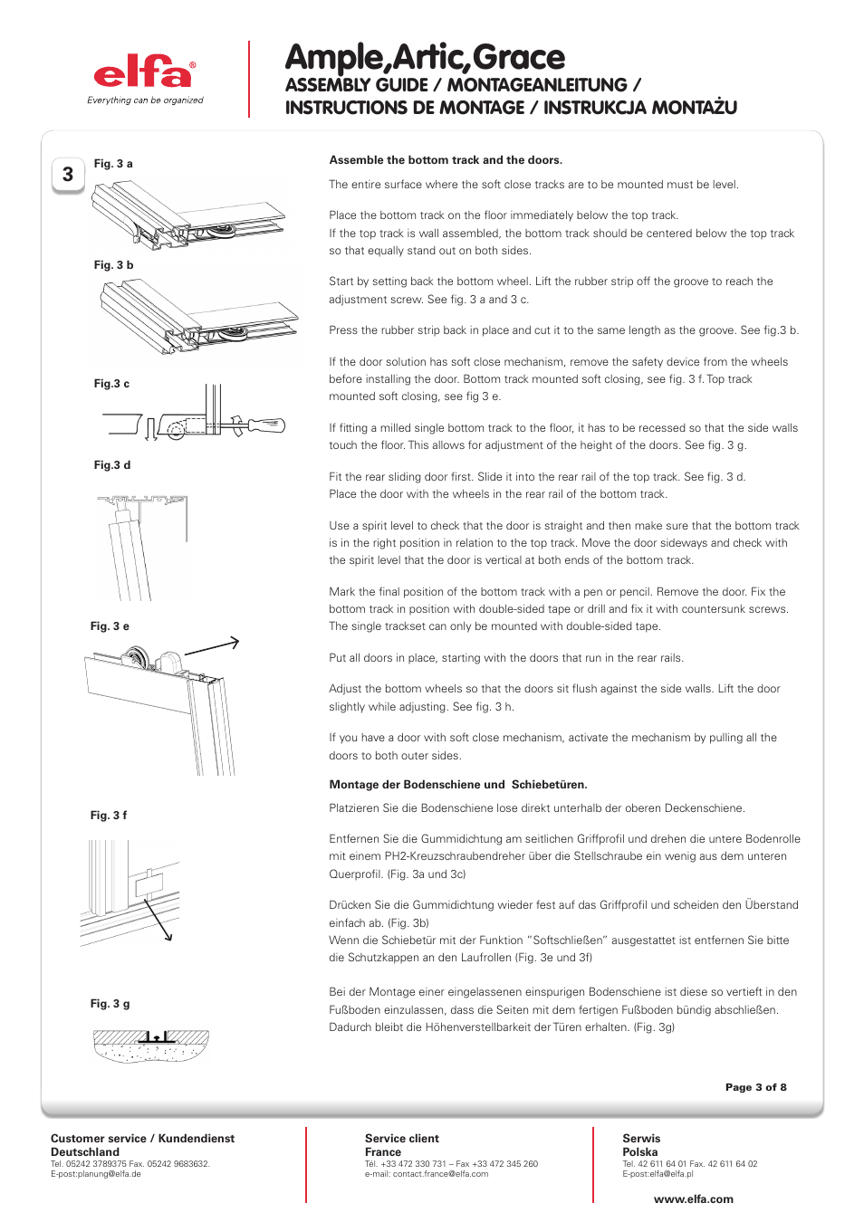 Ample,artic,grace | Elfa Artic User Manual | Page 3 / 8