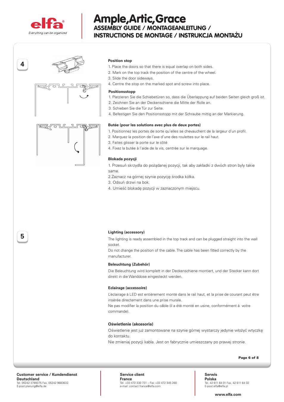 Ample,artic,grace | Elfa Artic User Manual | Page 6 / 8