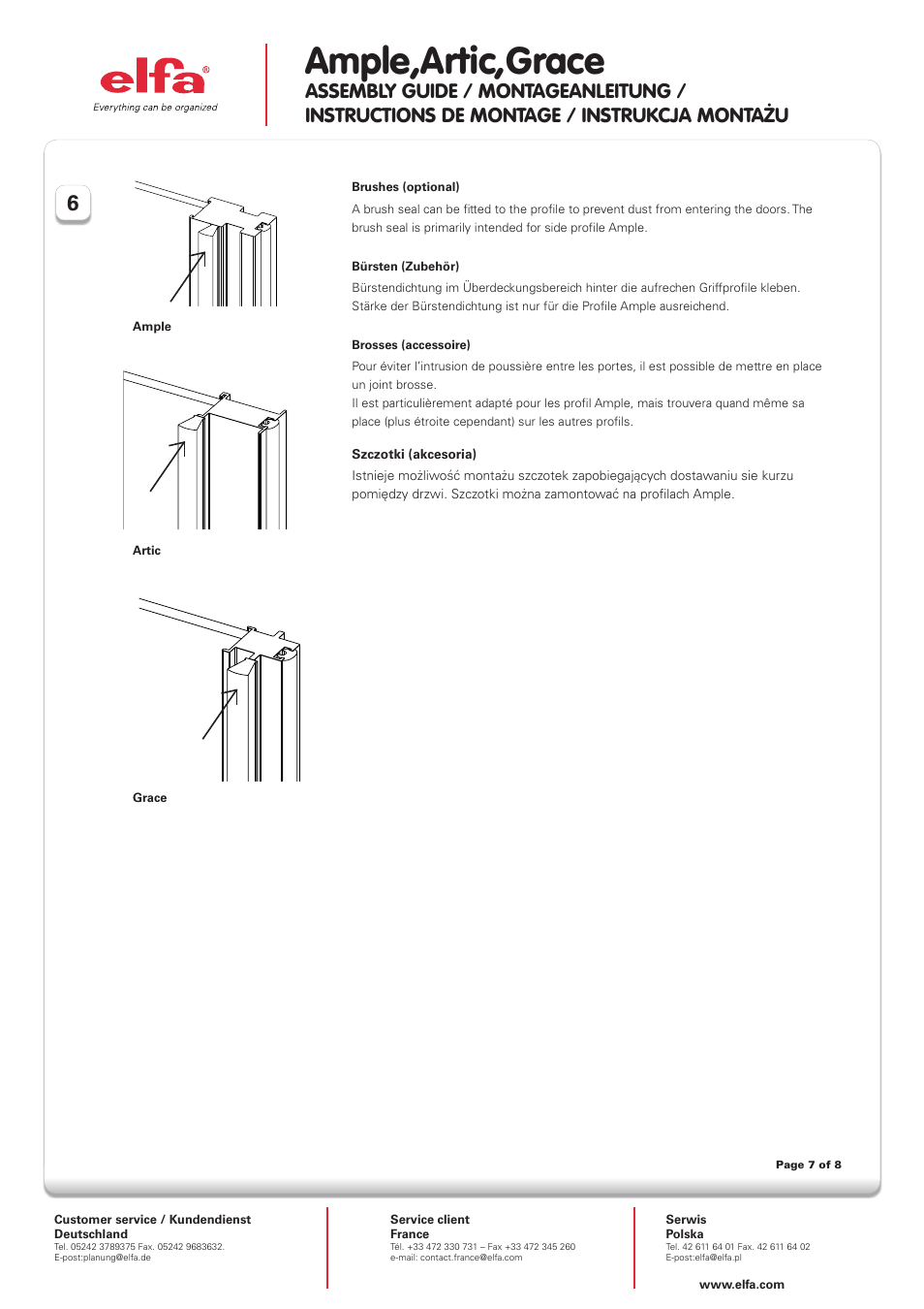 Ample,artic,grace | Elfa Artic User Manual | Page 7 / 8