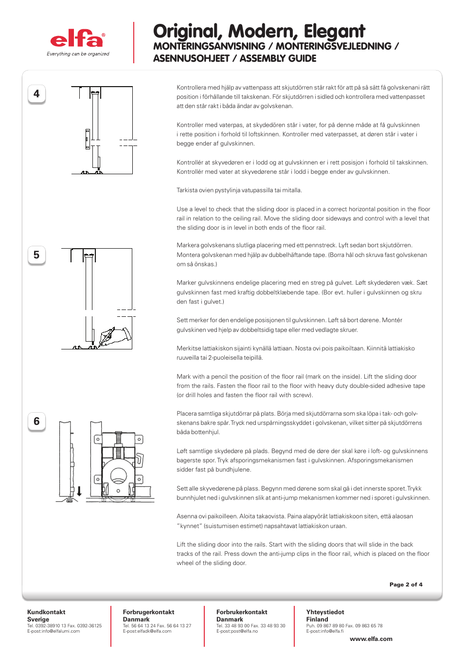 Original, modern, elegant | Elfa Original User Manual | Page 2 / 4