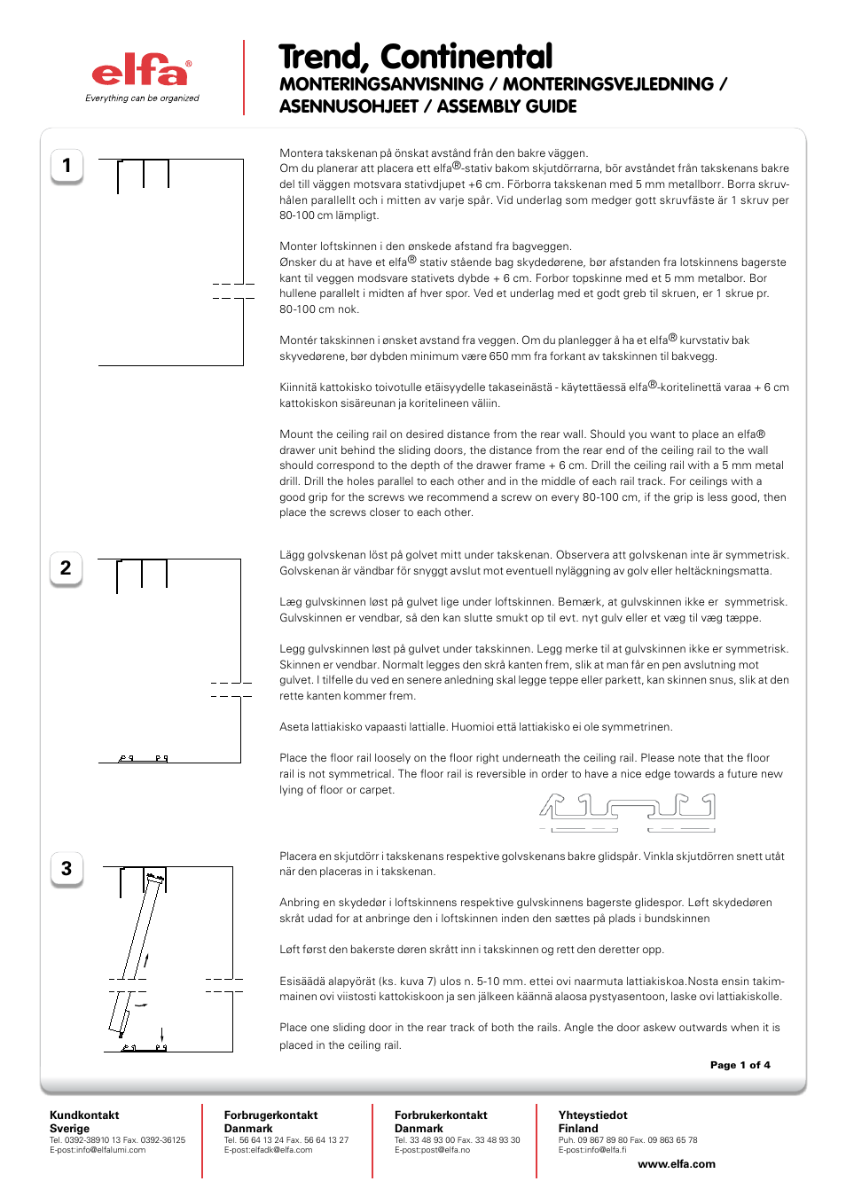 Elfa Trend User Manual | 4 pages