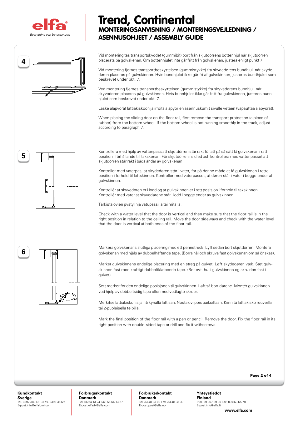 Trend, continental | Elfa Trend User Manual | Page 2 / 4
