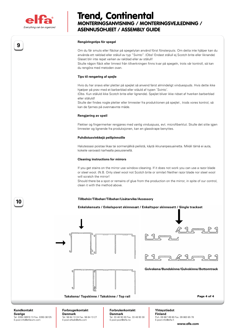 Trend, continental | Elfa Trend User Manual | Page 4 / 4