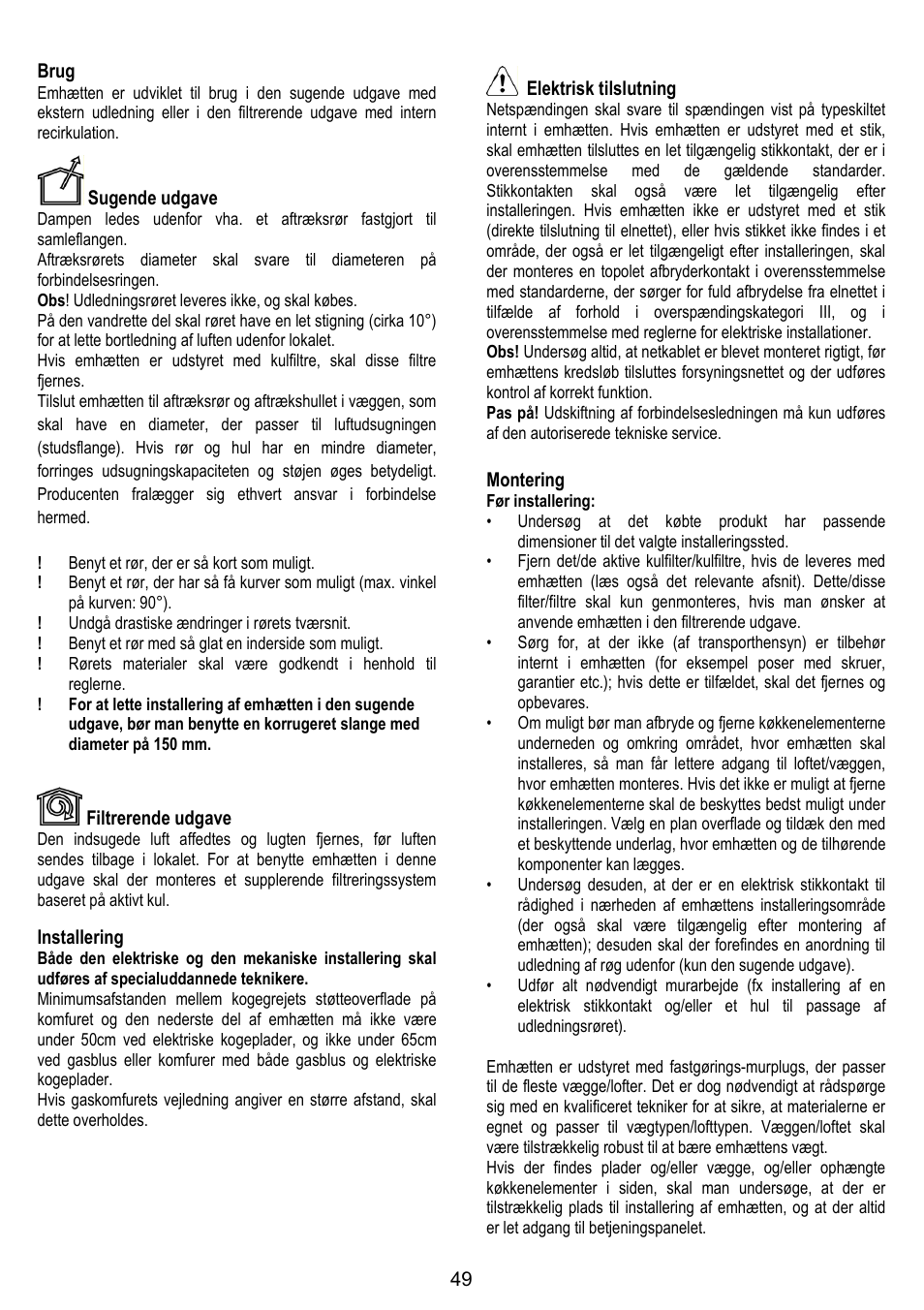 ELICA 35CC ISLAND User Manual | Page 105 / 172