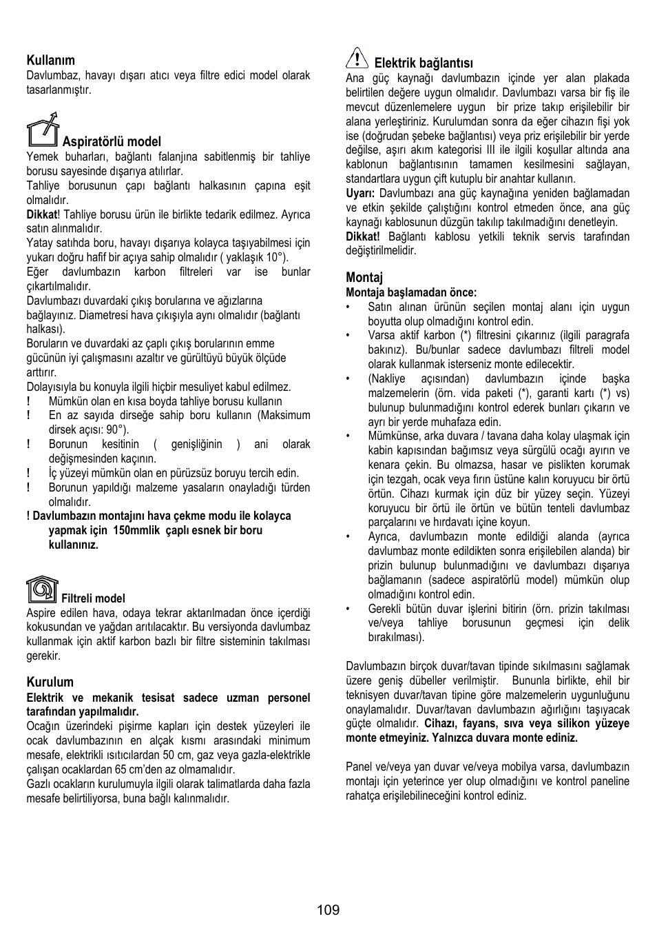 ELICA 35CC ISLAND User Manual | Page 165 / 172