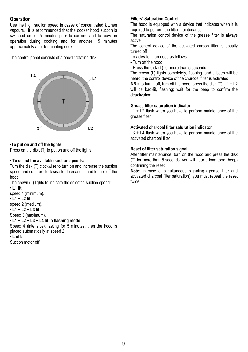 ELICA 35CC ISLAND User Manual | Page 65 / 172