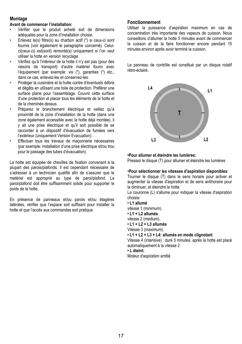 ELICA 35CC ISLAND User Manual | Page 73 / 172