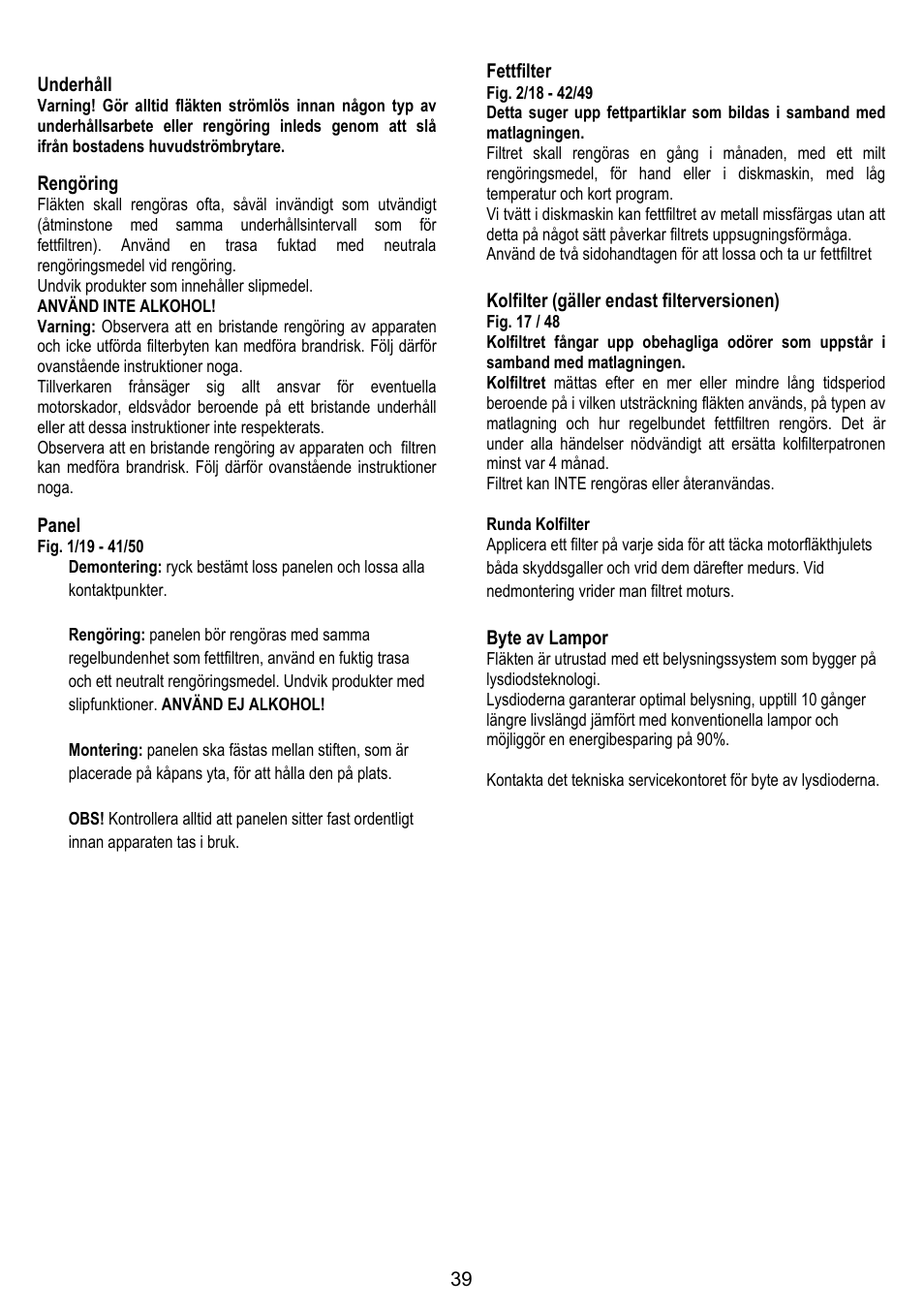 ELICA 35CC ISLAND User Manual | Page 95 / 172