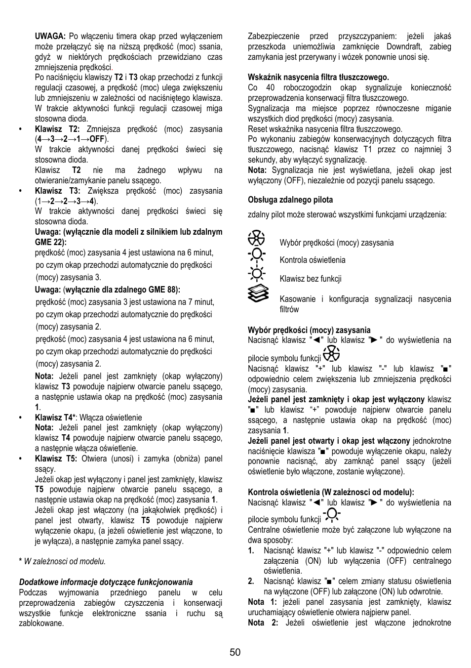 ELICA ADAGIO User Manual | Page 50 / 72