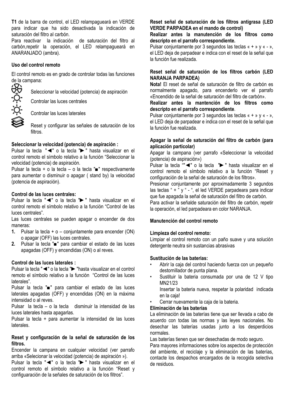 ELICA ALBA CUBO User Manual | Page 38 / 116