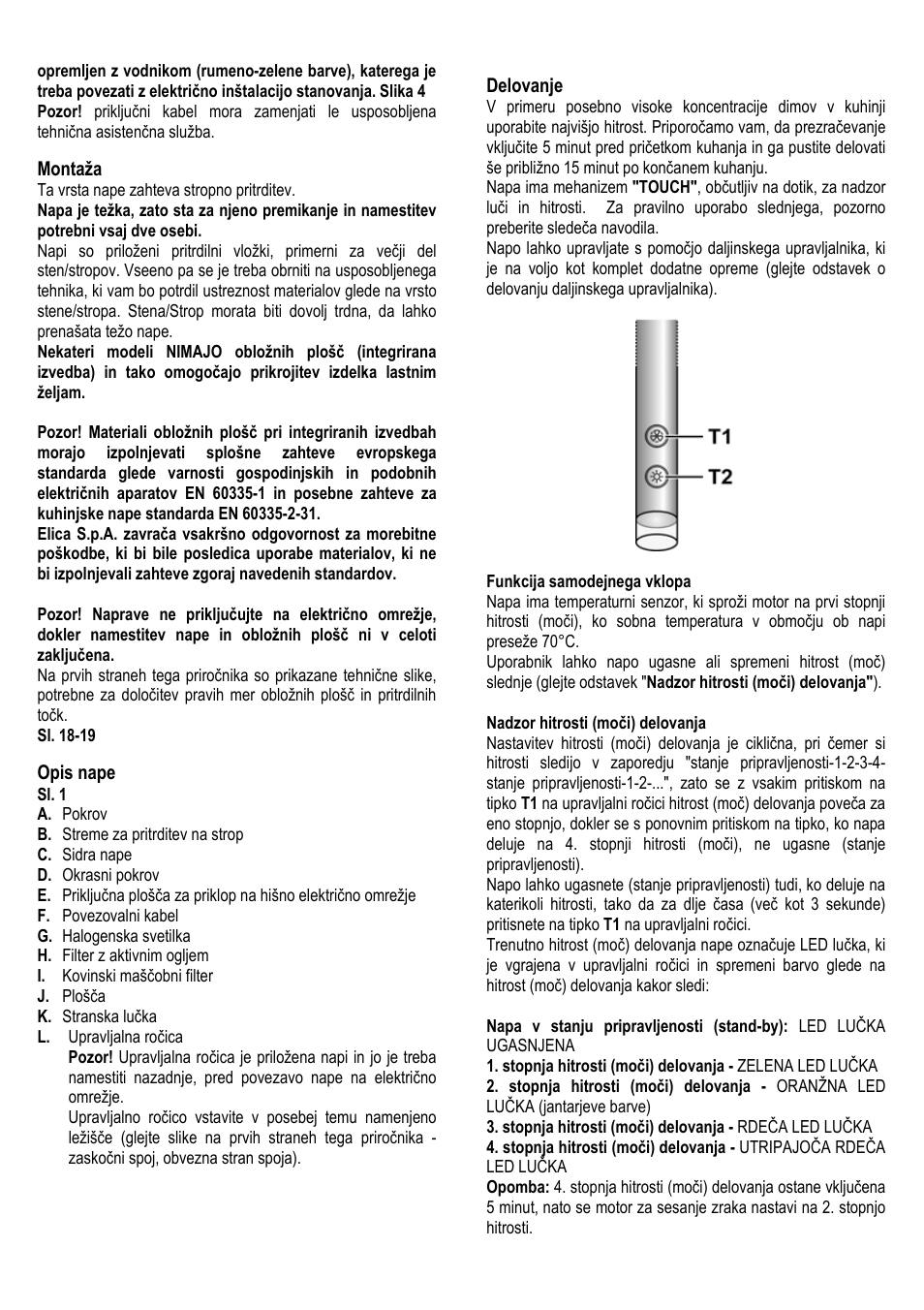 ELICA ALBA CUBO User Manual | Page 87 / 116