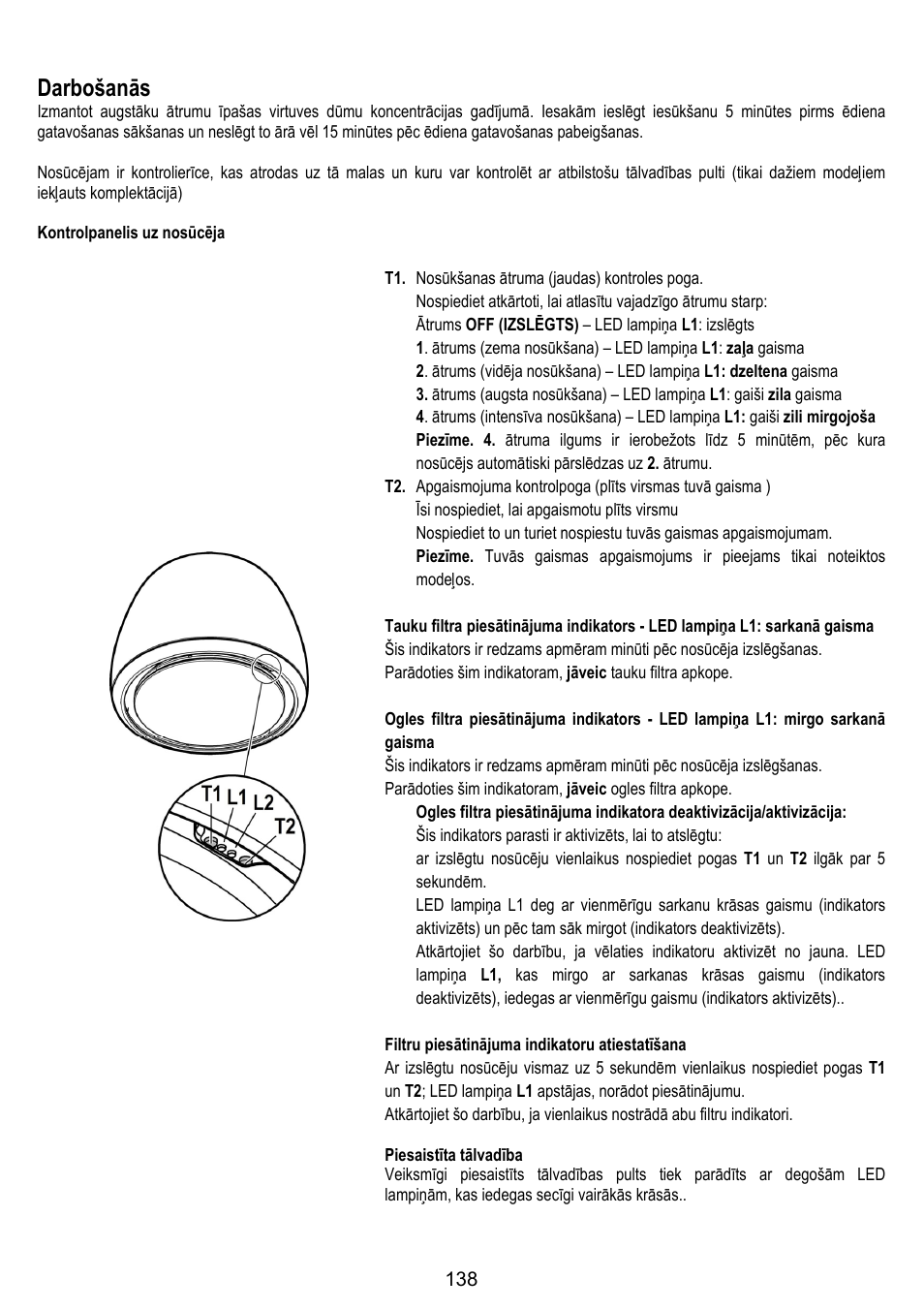 Darbošanās | ELICA ALTAIR User Manual | Page 138 / 168