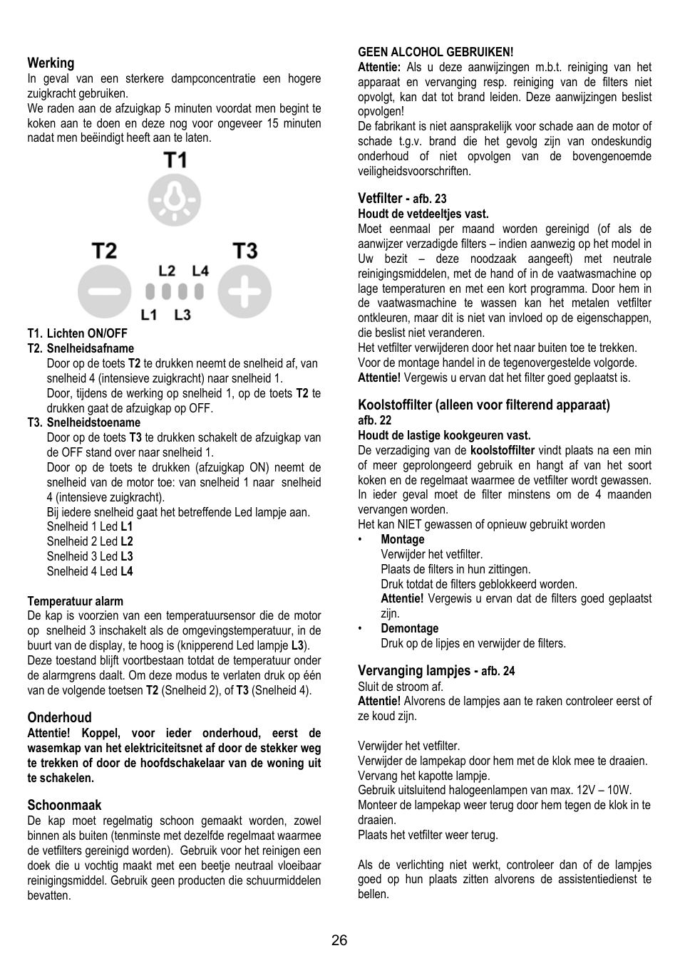 ELICA BUBBLE User Manual | Page 26 / 100