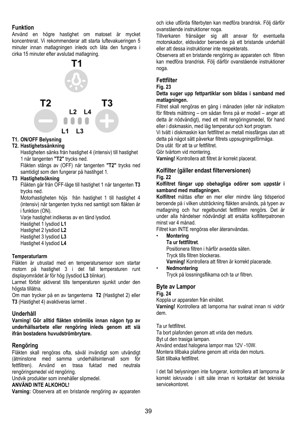 ELICA BUBBLE User Manual | Page 39 / 100