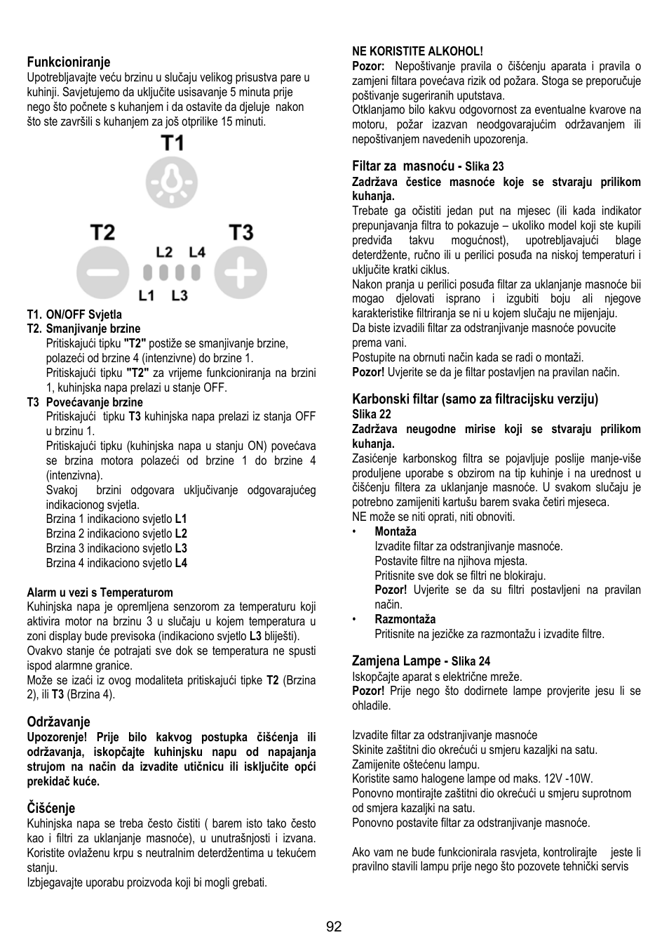 ELICA BUBBLE User Manual | Page 92 / 100