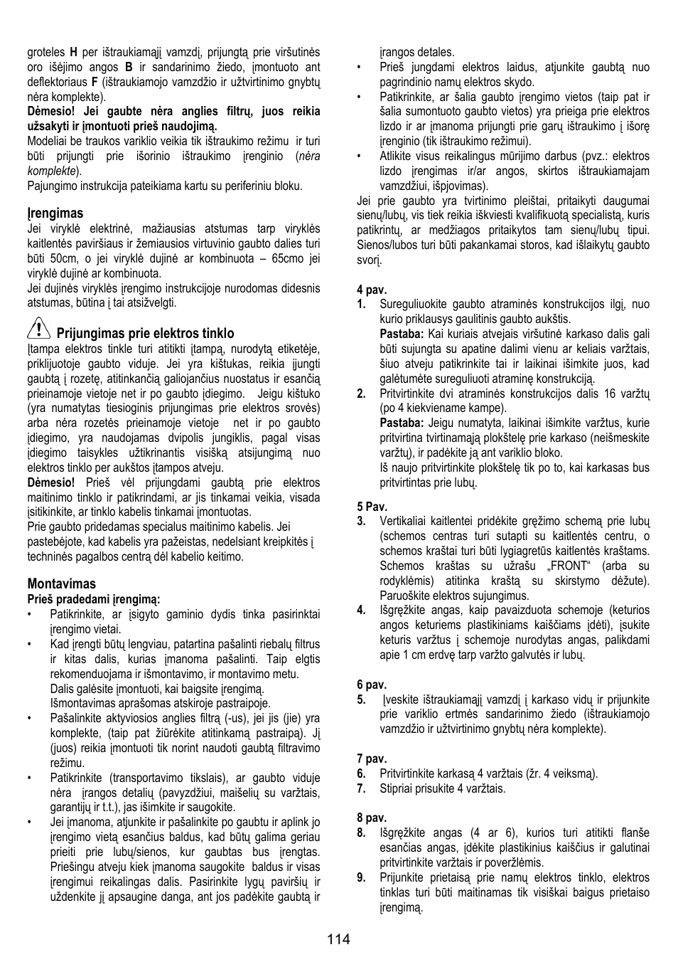 ELICA CHROME User Manual | Page 114 / 148