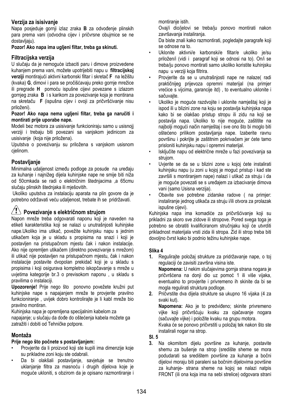 ELICA CHROME User Manual | Page 134 / 148