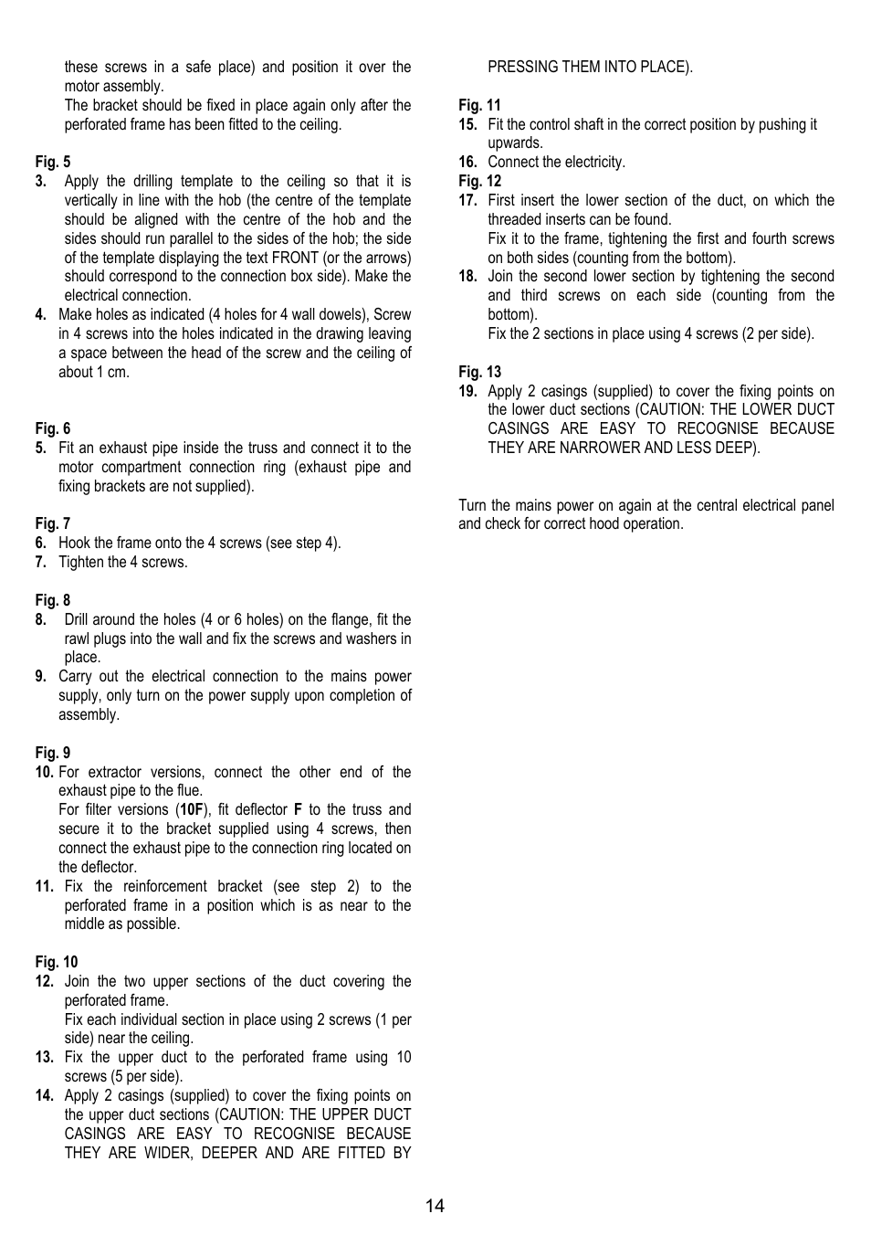 ELICA CHROME User Manual | Page 14 / 148