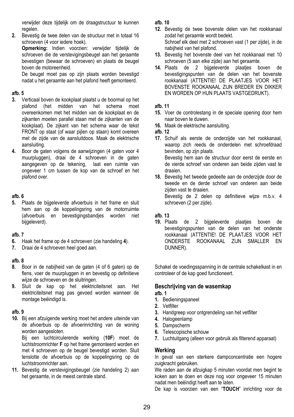 ELICA CHROME User Manual | Page 29 / 148