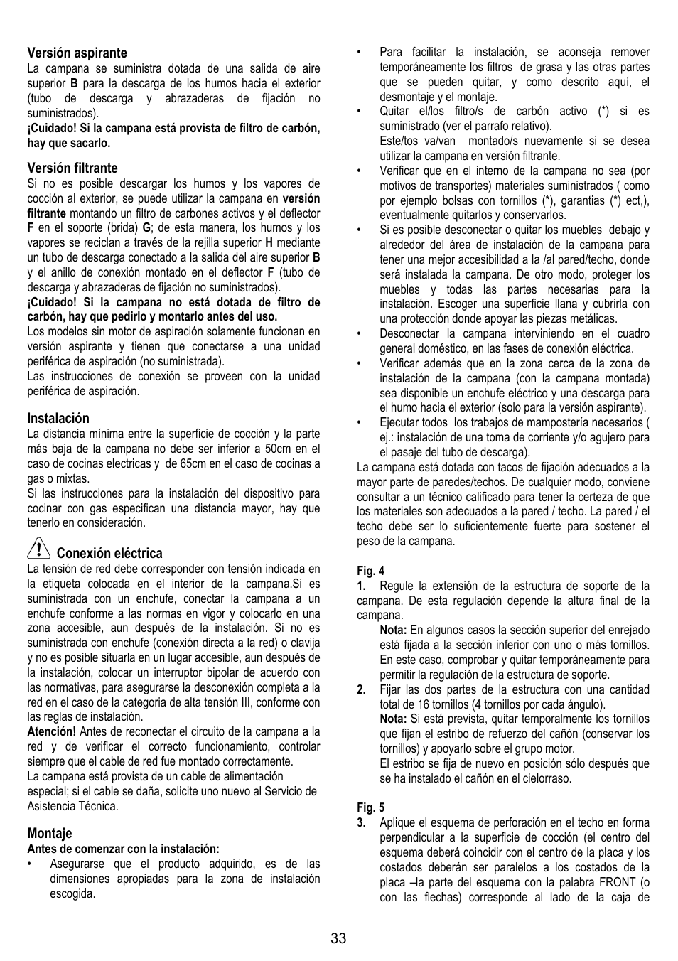 ELICA CHROME User Manual | Page 33 / 148