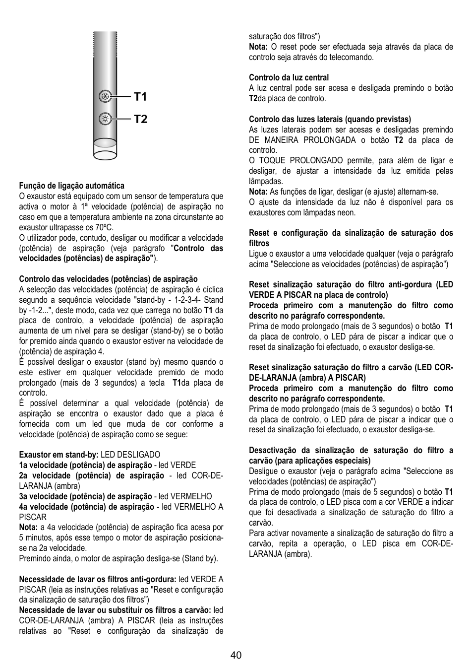 ELICA CHROME User Manual | Page 40 / 148