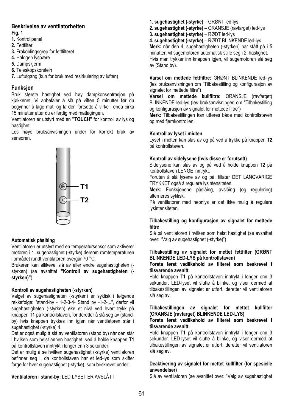ELICA CHROME User Manual | Page 61 / 148