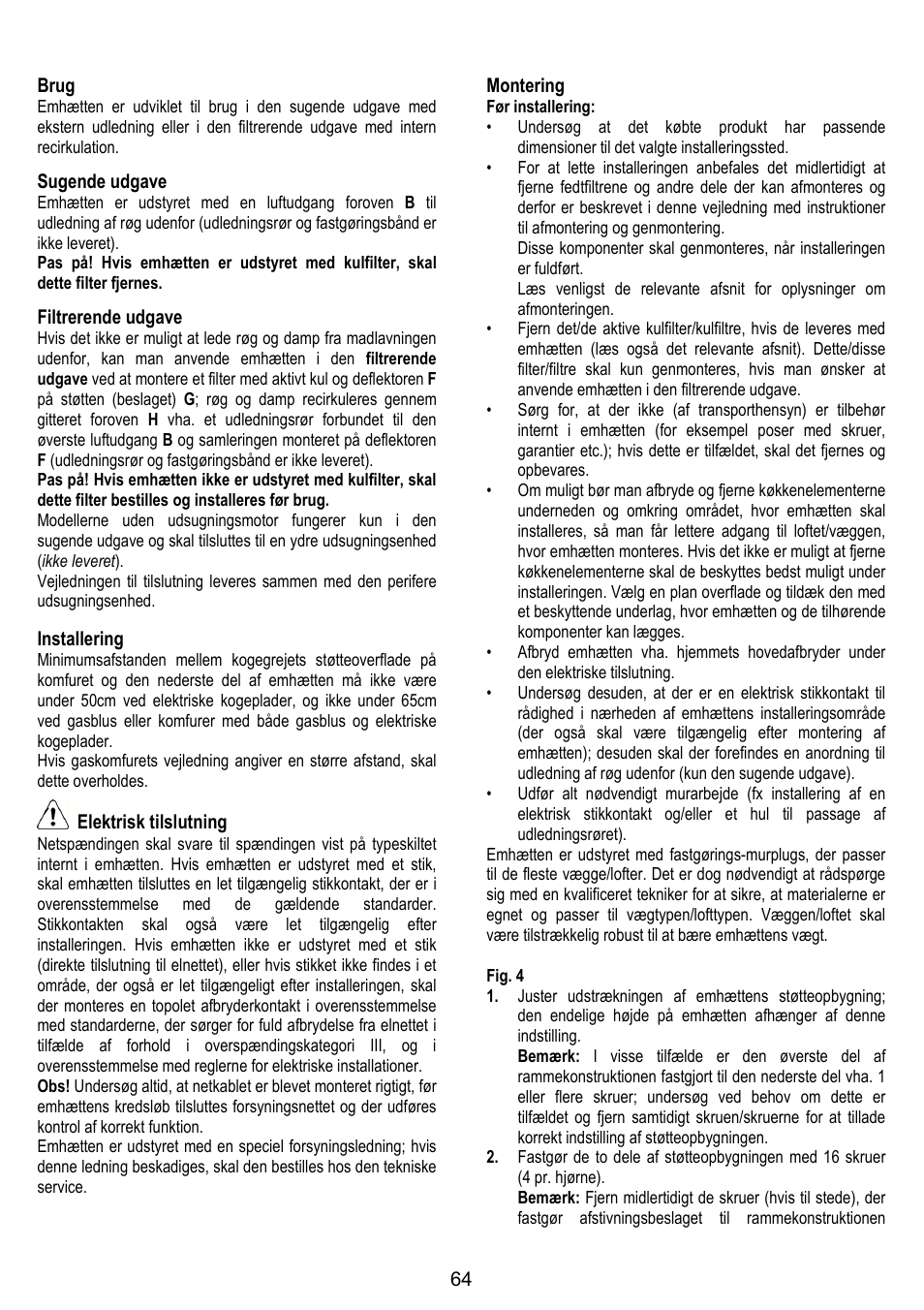 ELICA CHROME User Manual | Page 64 / 148