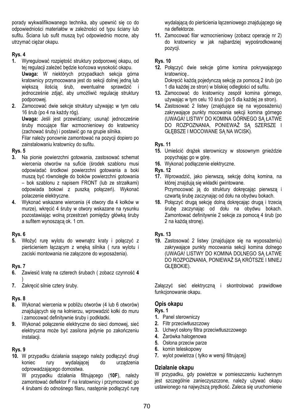 ELICA CHROME User Manual | Page 70 / 148