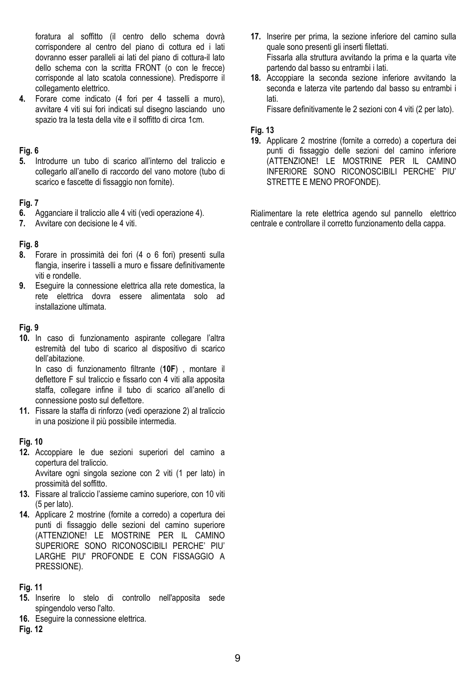 ELICA CHROME User Manual | Page 9 / 148