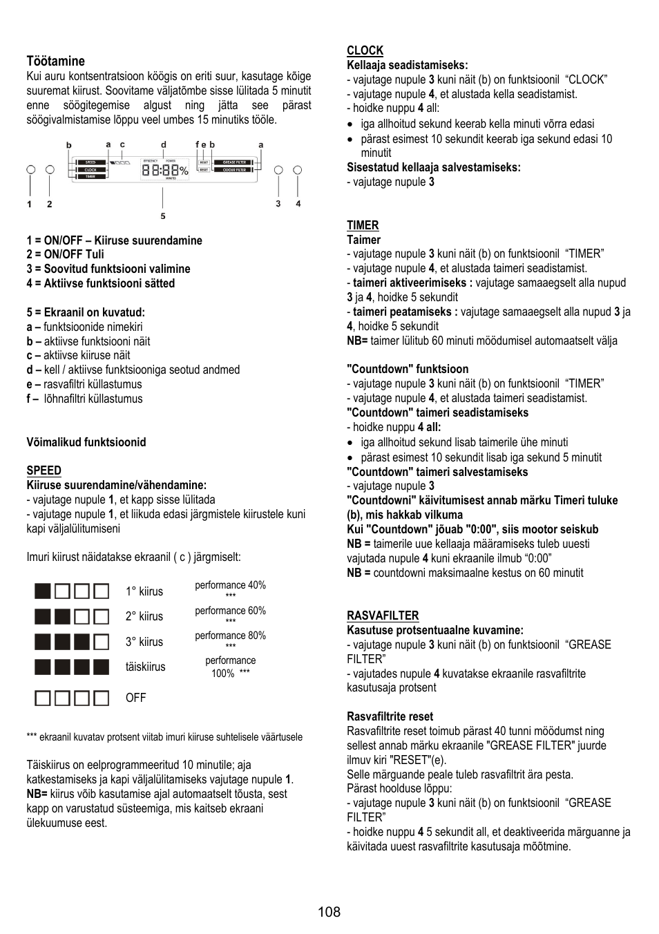 ELICA CIRCUS PLUS User Manual | Page 108 / 144