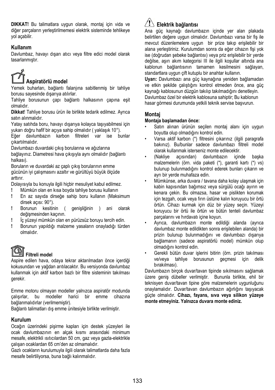 ELICA CIRCUS PLUS User Manual | Page 133 / 144