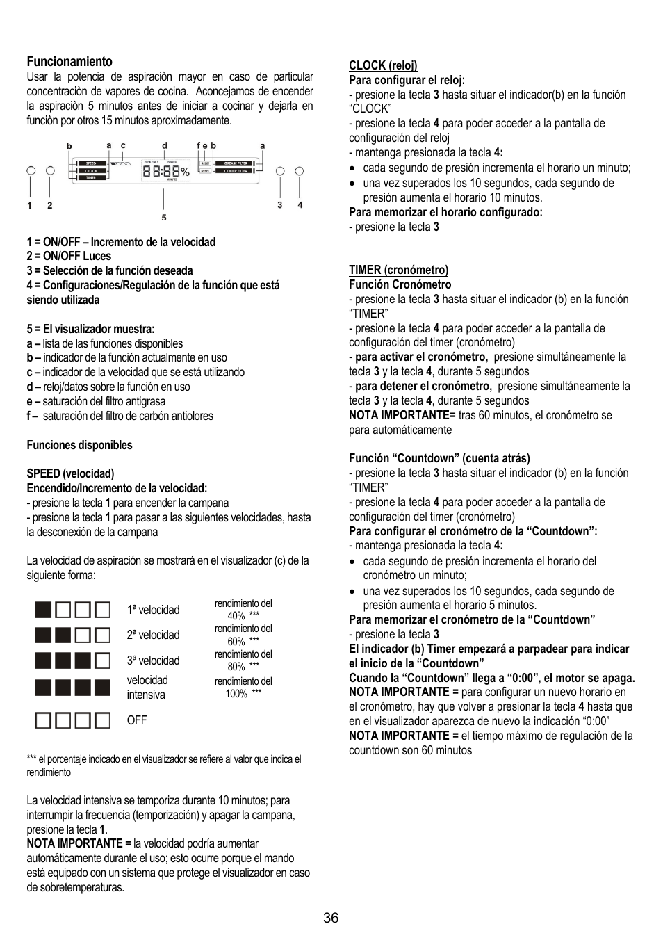 ELICA CIRCUS PLUS User Manual | Page 36 / 144