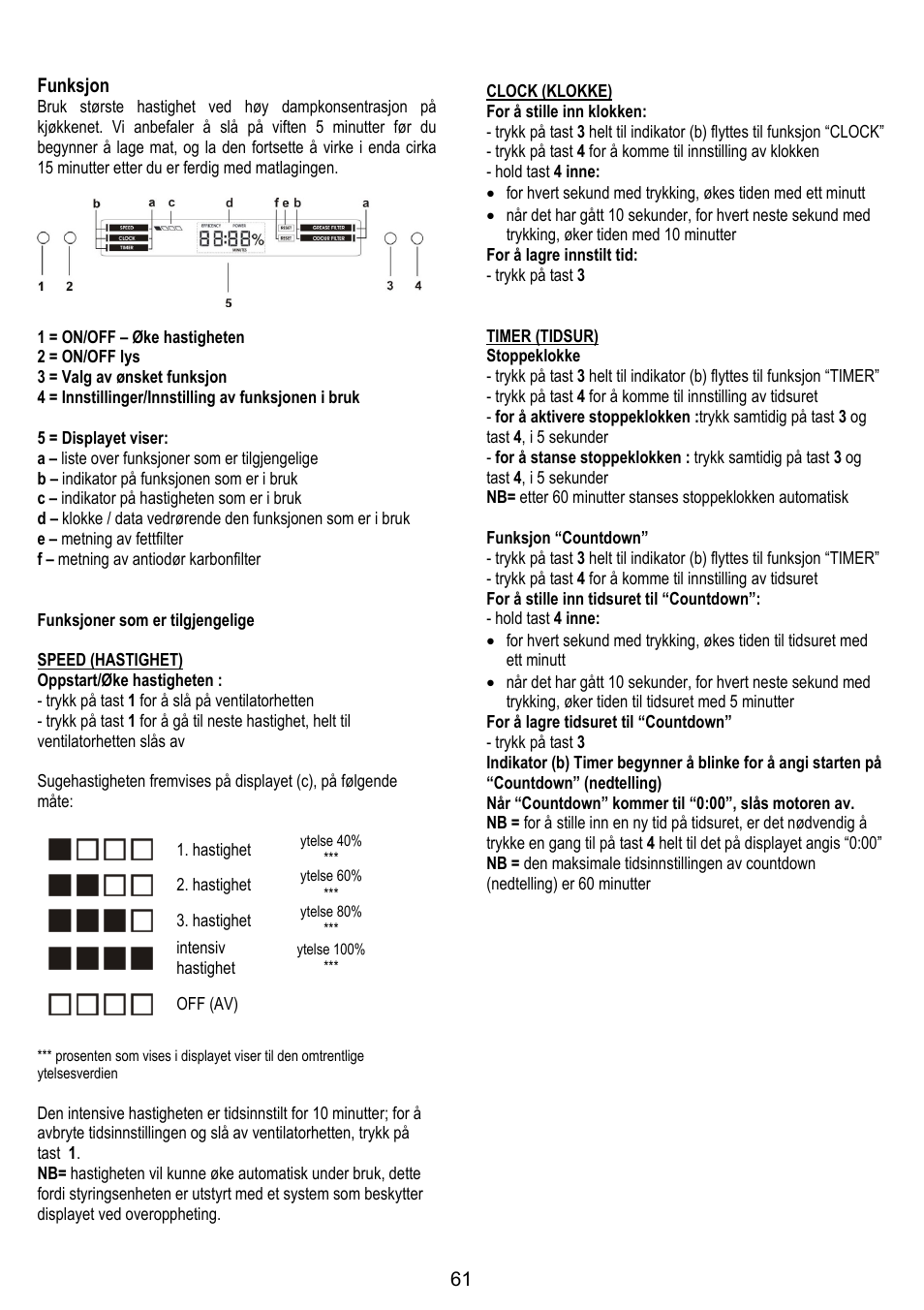 ELICA CIRCUS PLUS User Manual | Page 61 / 144