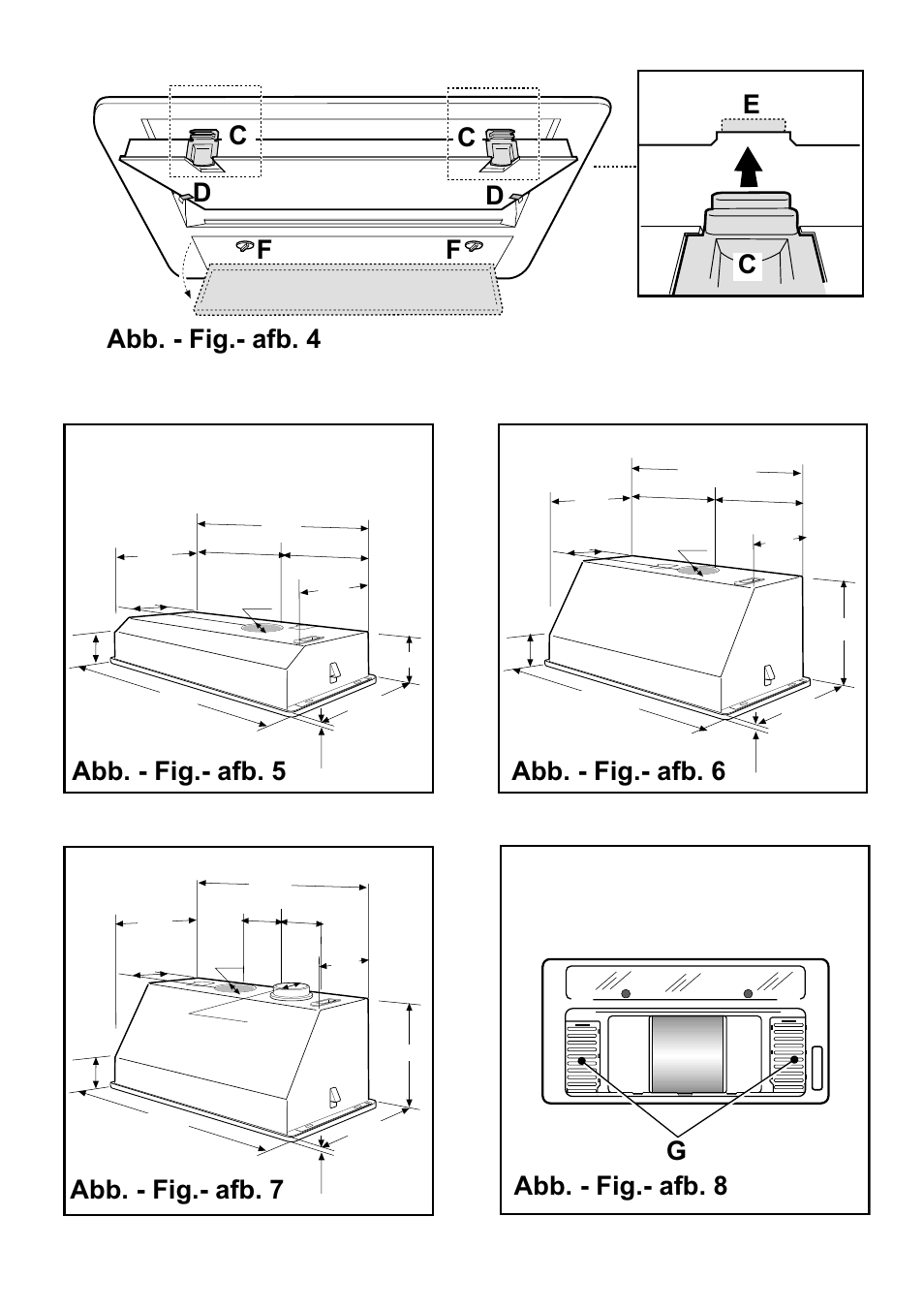 Abb. - fig.- afb. 5, Abb. - fig.- afb. 7, Abb. - fig.- afb. 6 abb. - fig.- afb. 8 | ELICA ELIPLANE User Manual | Page 3 / 24