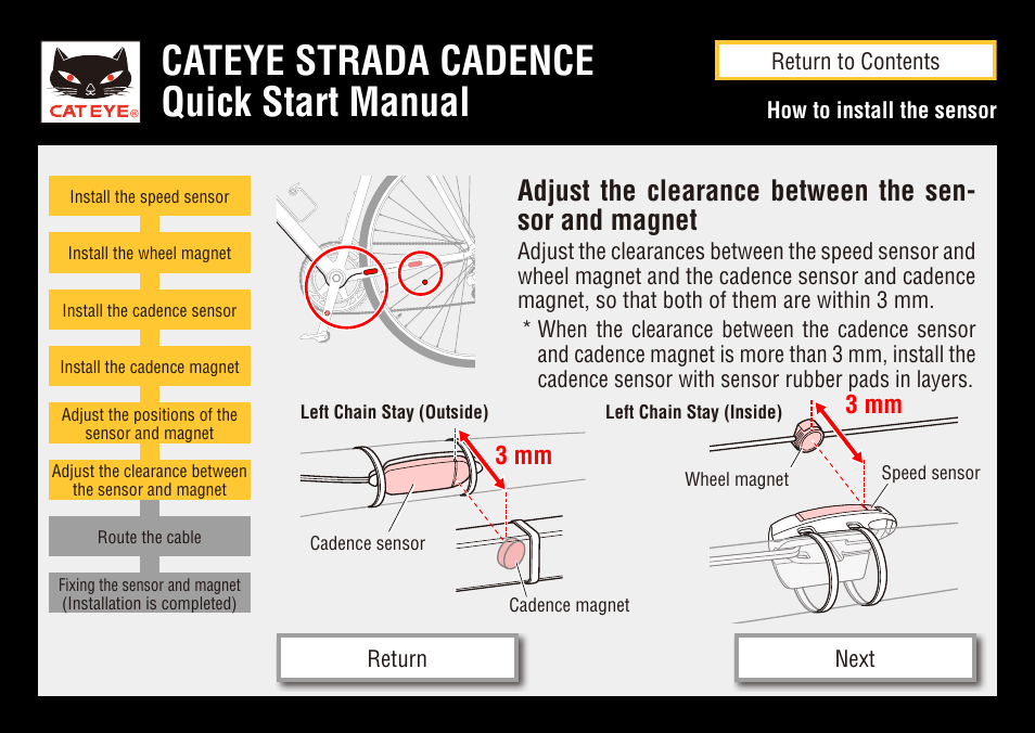 Cateye strada cadence quick start manual | CatEye STRADA CC-RD200 User Manual | Page 20 / 23