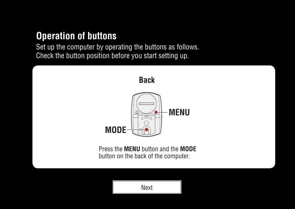 Operation of buttons | CatEye STRADA CC-RD200 User Manual | Page 5 / 23