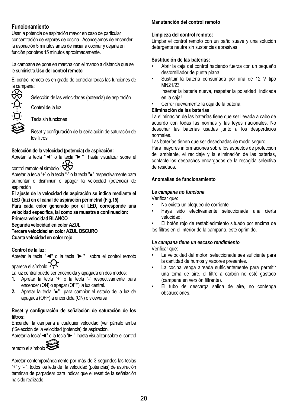 ELICA ETOILE User Manual | Page 28 / 60