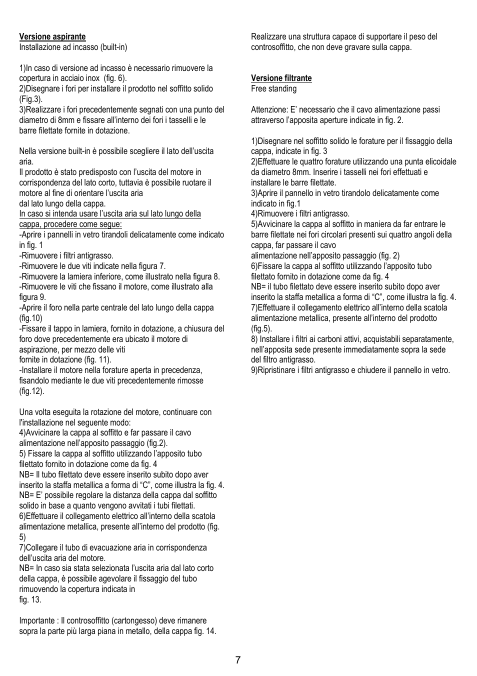 ELICA ETOILE User Manual | Page 7 / 60