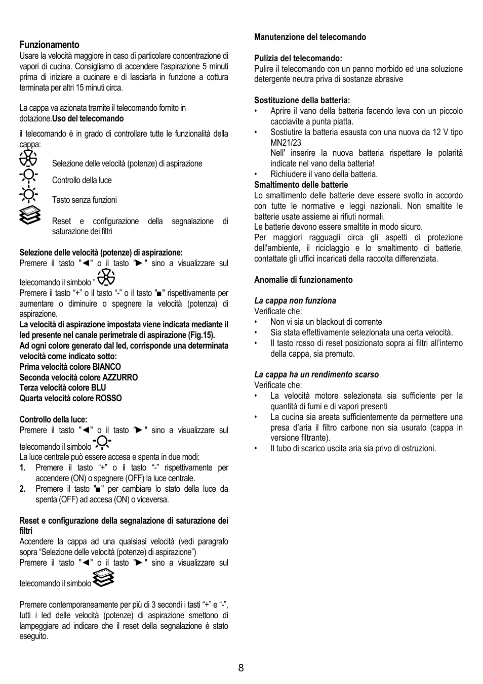 ELICA ETOILE User Manual | Page 8 / 60